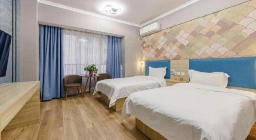 Bed in PAI Hotel Xi'an Kunming Road Hancheng South Road Metro Station