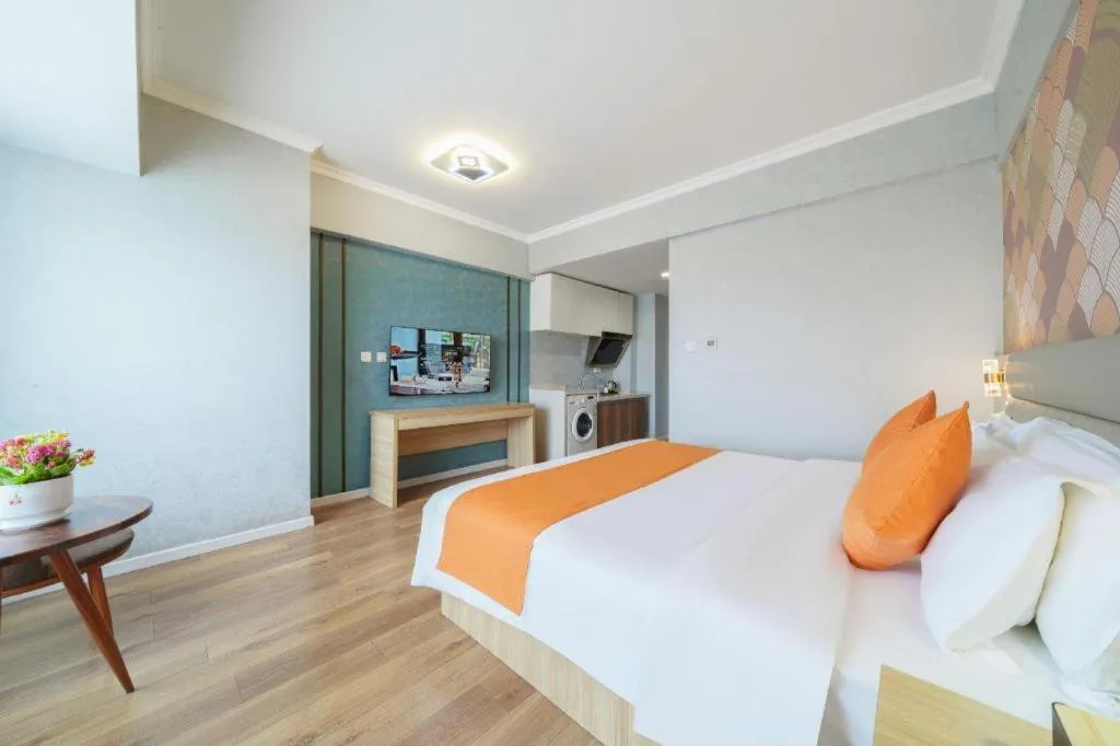 Bed in PAI Hotel Xi'an Kunming Road Hancheng South Road Metro Station