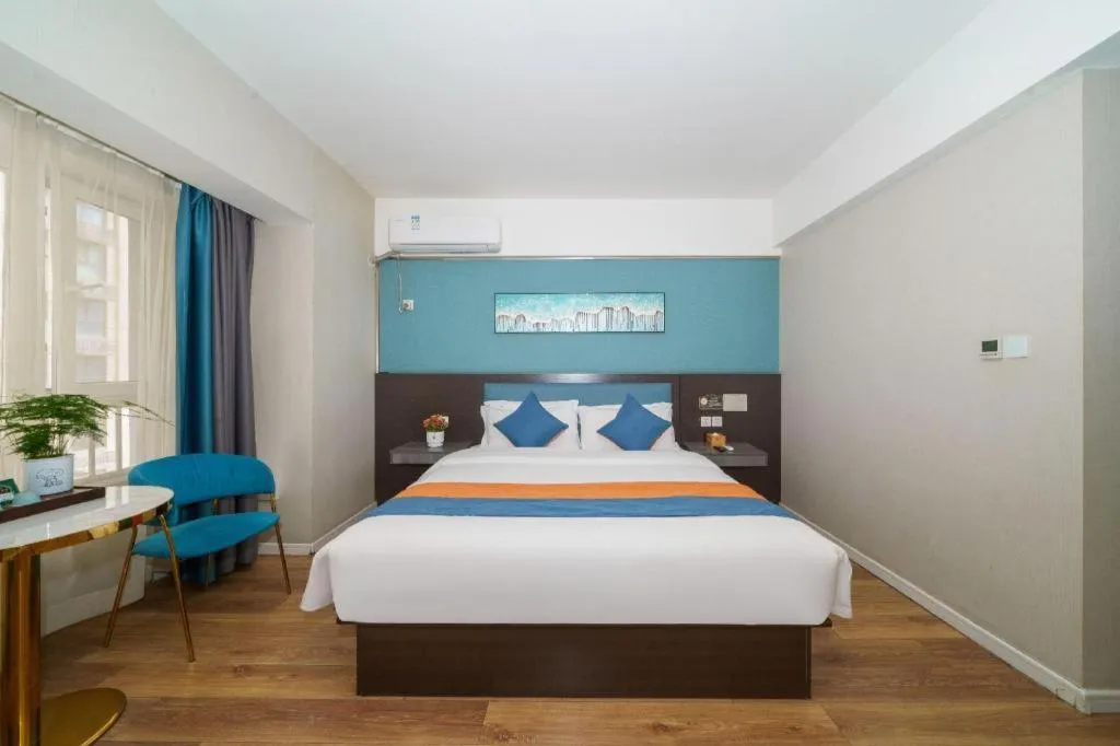 Bed in PAI Hotel Xi'an Kunming Road Hancheng South Road Metro Station