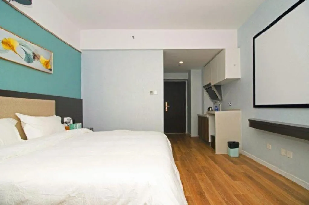 Bed in PAI Hotel Xi'an Kunming Road Hancheng South Road Metro Station