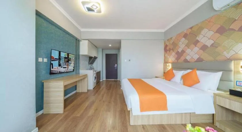 Bed in PAI Hotel Xi'an Kunming Road Hancheng South Road Metro Station