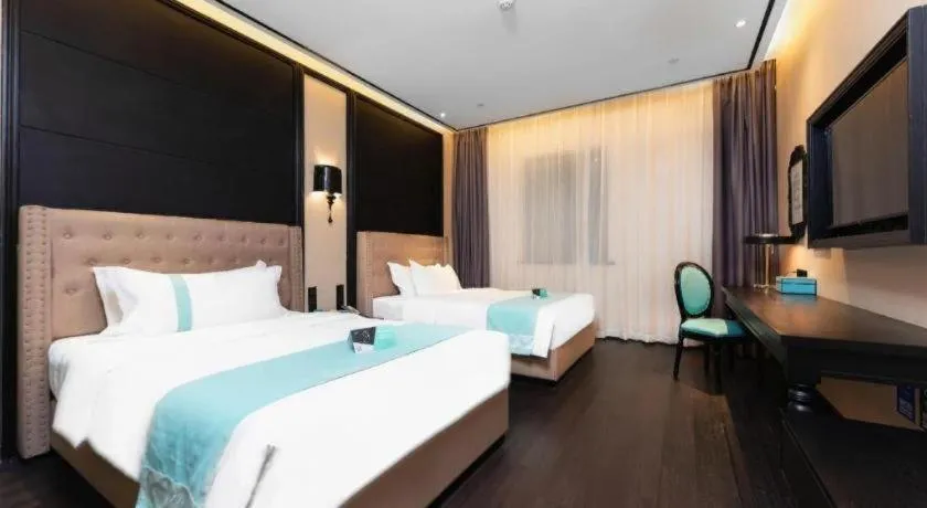 Bed in Xana Hotelle Guangzhou Luogang Science City Huangpi Metro Station