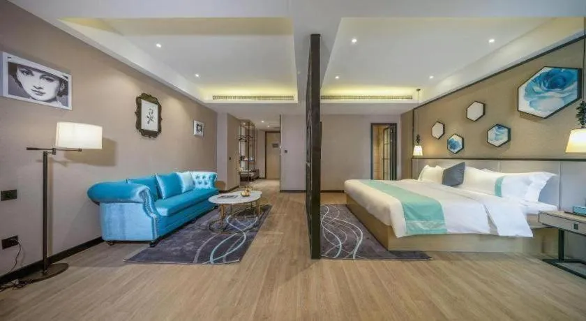 Bed in Xana Lite Hotelle Yan'an Baota Mountain