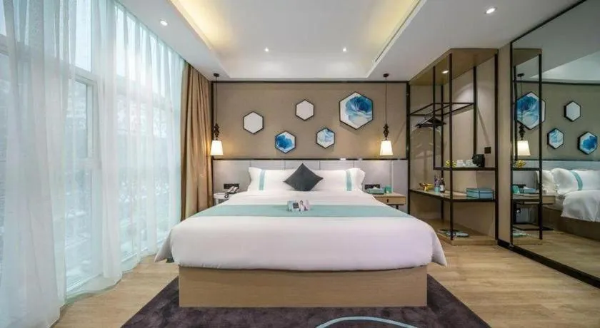 Bed in Xana Lite Hotelle Yan'an Baota Mountain