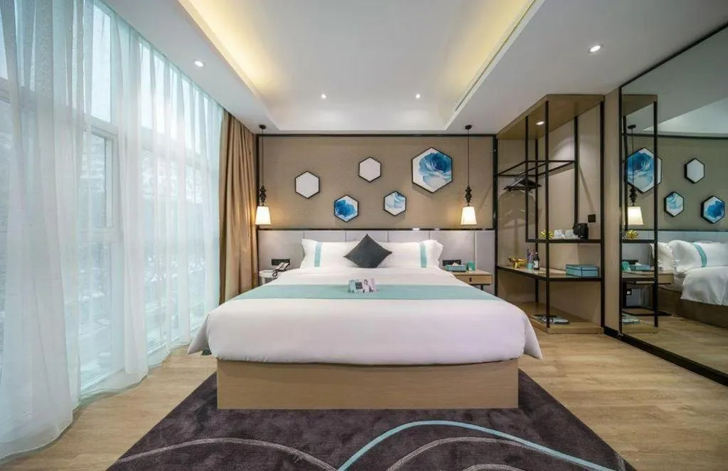 Bed in Xana Lite Hotelle Yan'an Baota Mountain