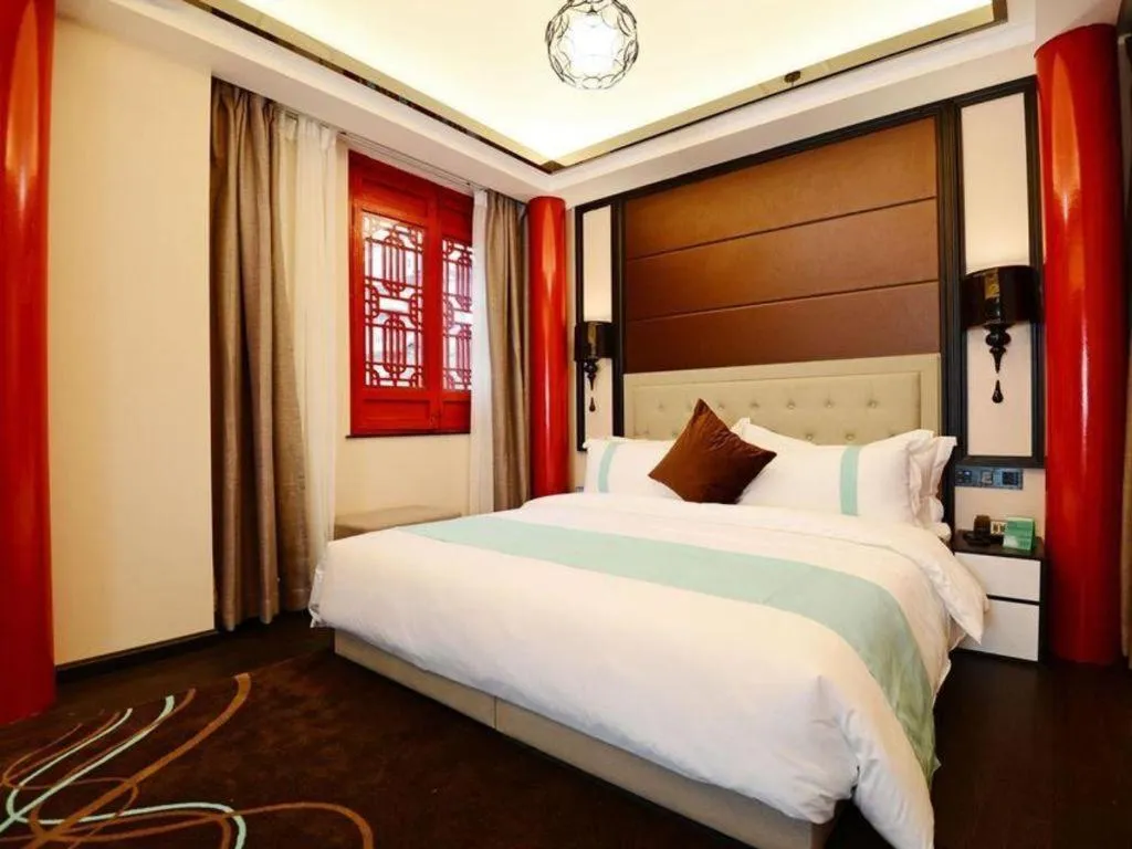 Bed in Xana Hotelle Xi'an Zhonglou, Huimin Street Metro Station
