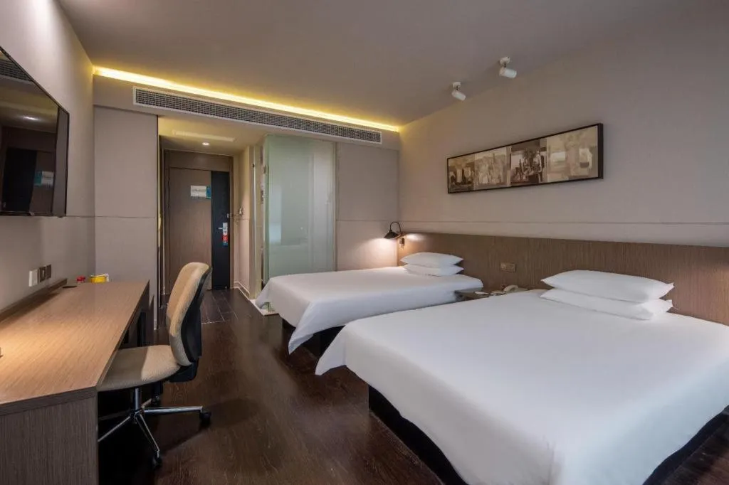 Bed in Jinjiang Inn Select Heze Wanxiang Plaza Guiling Road