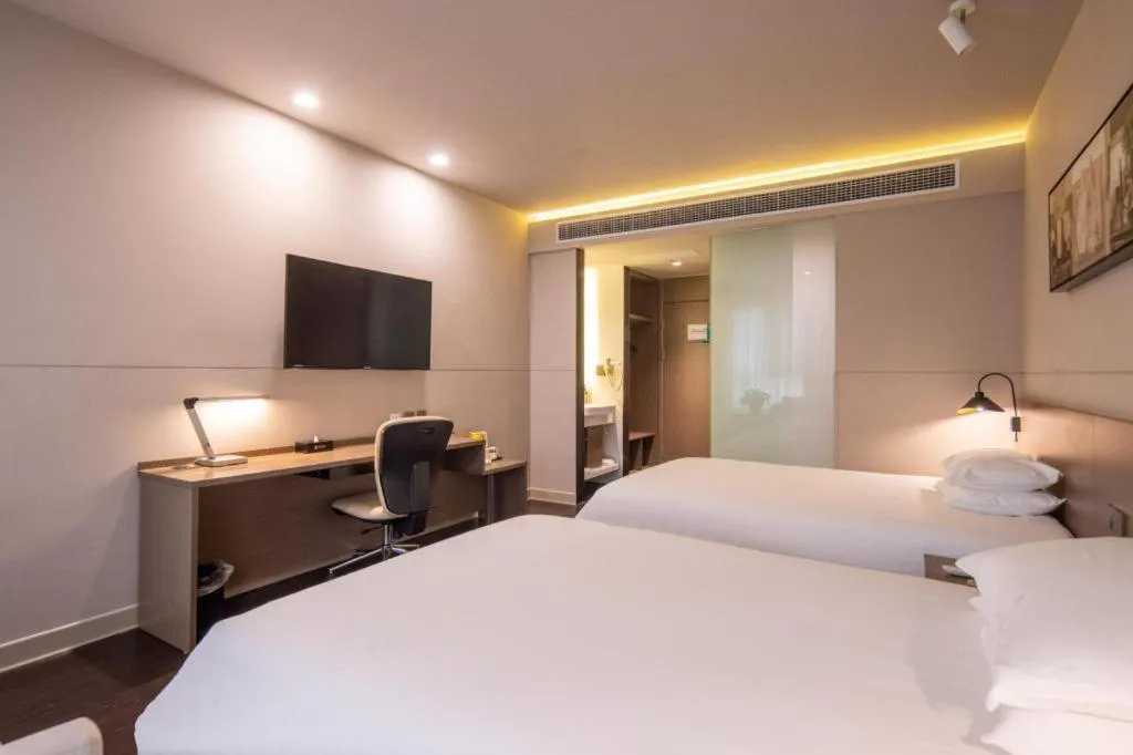 Bed in Jinjiang Inn Select Heze Wanxiang Plaza Guiling Road