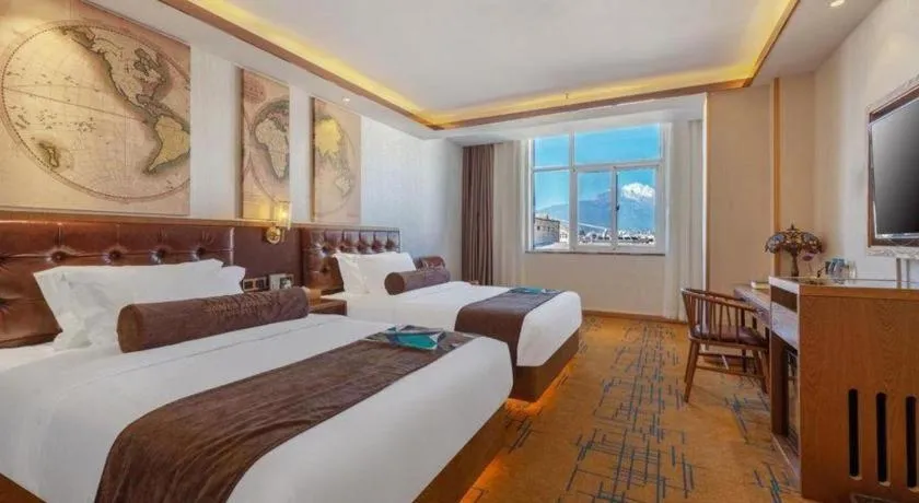 Bed in James Joyce Coffetel Lijiang Ancient City Dashuiche