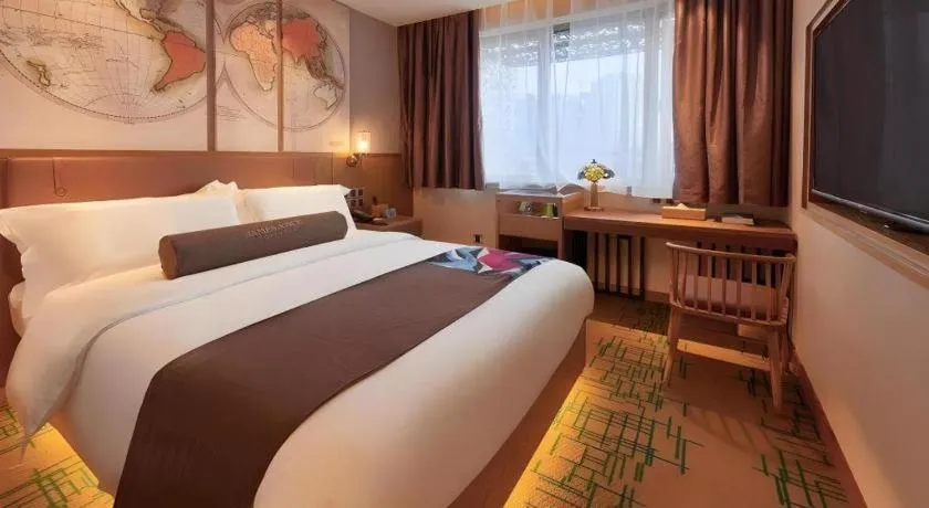 Bed in James Joyce Coffetel Beijing Tongzhou Guoyuan Metro Station