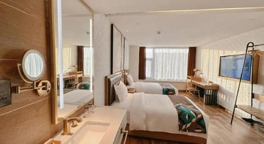 Bed in James Joyce Coffetel Beijing Tongzhou Guoyuan Metro Station