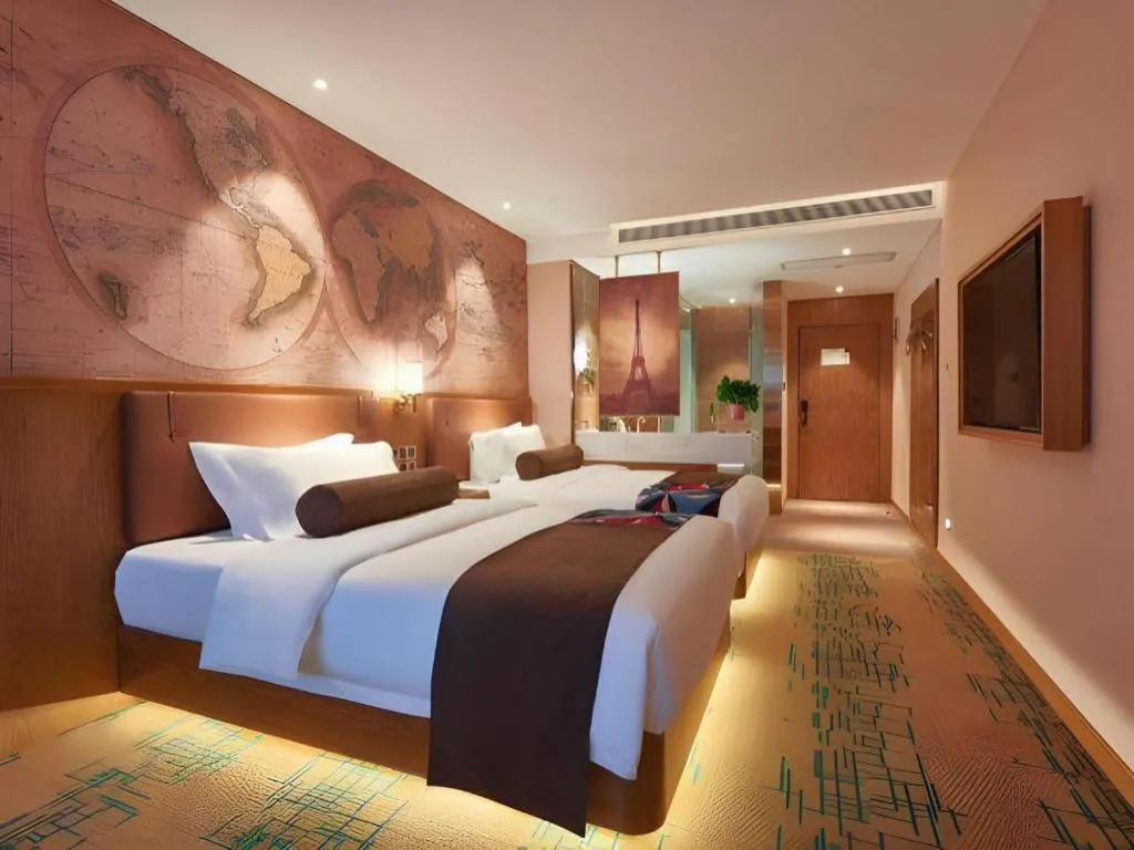 Bed in James Joyce Coffetel Beijing Tongzhou Guoyuan Metro Station