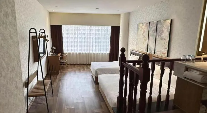 Bed in James Joyce Coffetel Beijing Tongzhou Guoyuan Metro Station