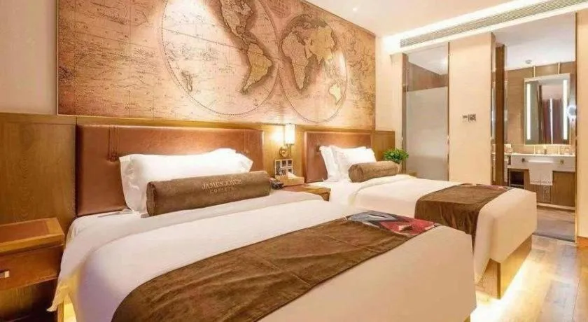 Bed in James Joyce Coffetel Beijing Tongzhou Guoyuan Metro Station