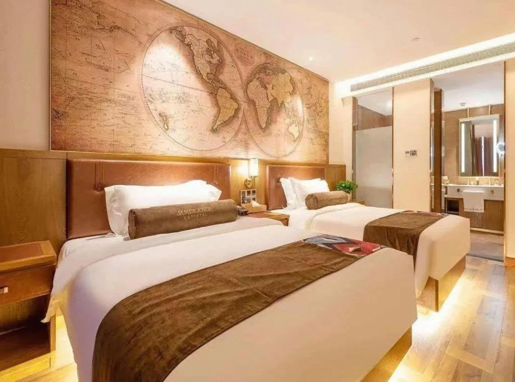 Bed in James Joyce Coffetel Beijing Tongzhou Guoyuan Metro Station