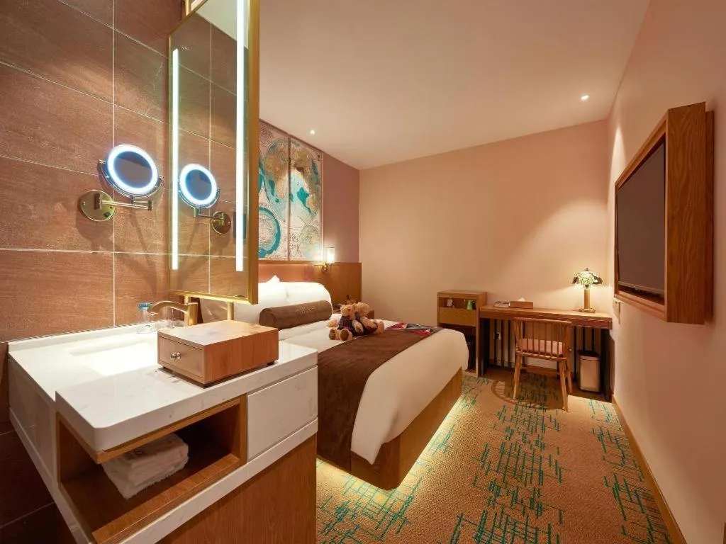 Bed in James Joyce Coffetel Beijing Tongzhou Guoyuan Metro Station