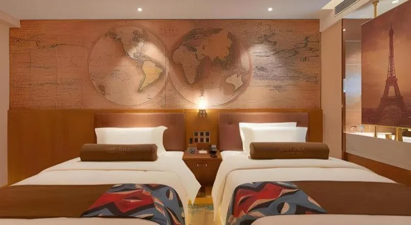 Bed in James Joyce Coffetel Beijing Tongzhou Guoyuan Metro Station