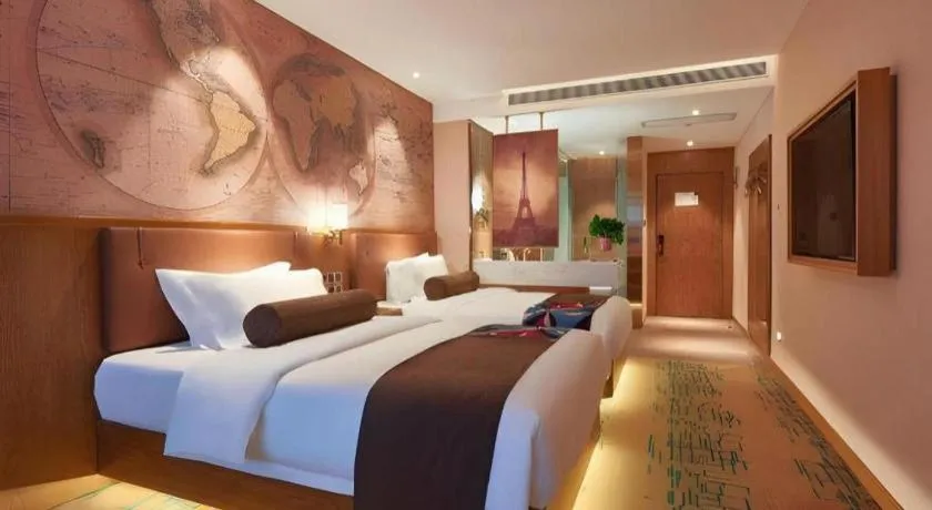 Bed in James Joyce Coffetel Beijing Tongzhou Guoyuan Metro Station