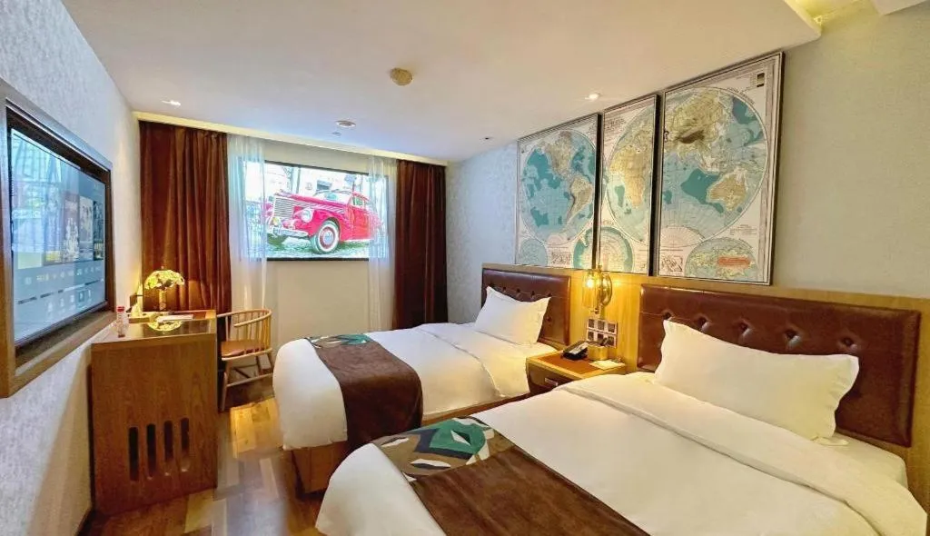 Bed in James Joyce Coffetel Beijing Tongzhou Guoyuan Metro Station