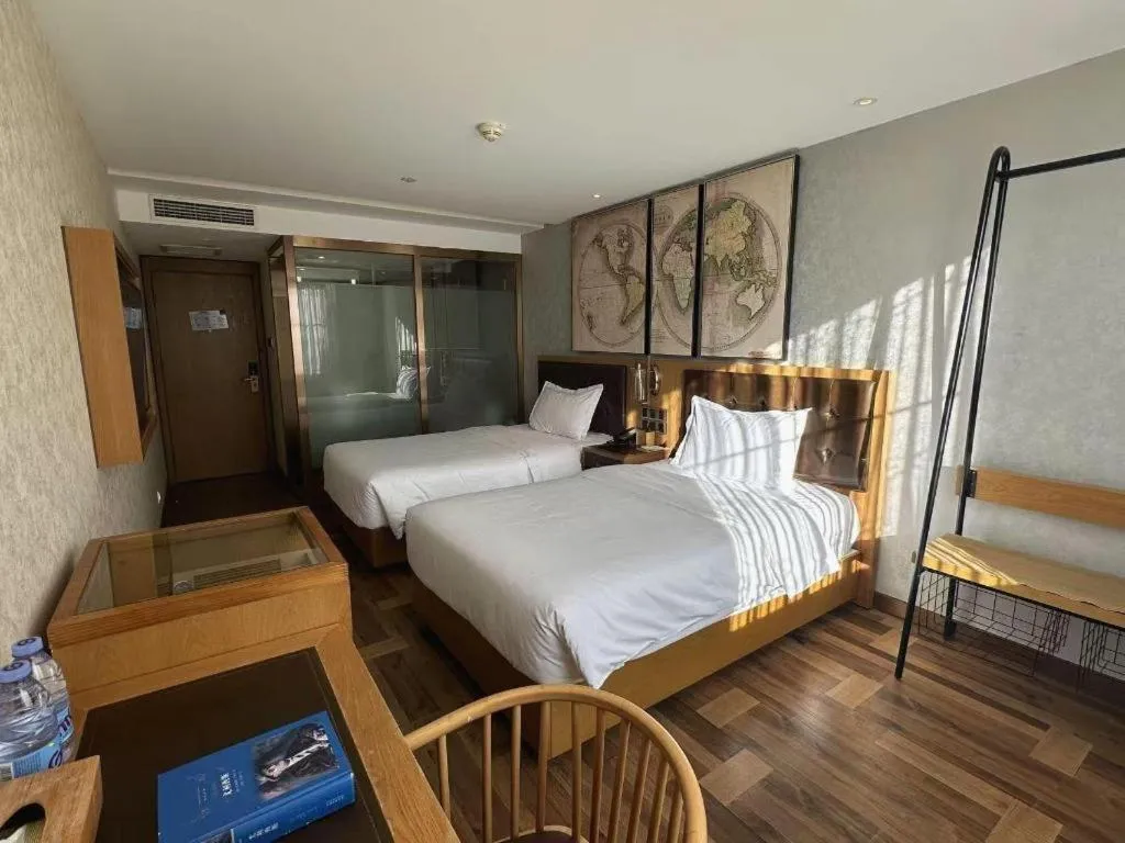 Bed in James Joyce Coffetel Beijing Tongzhou Guoyuan Metro Station