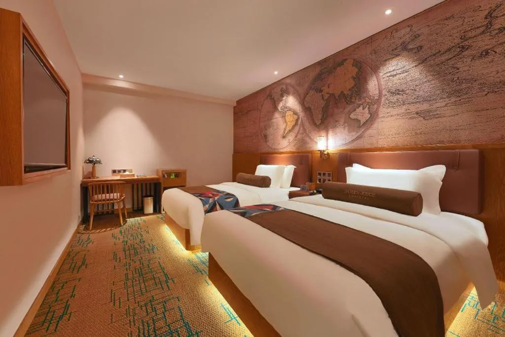 Bed in James Joyce Coffetel Beijing Tongzhou Guoyuan Metro Station