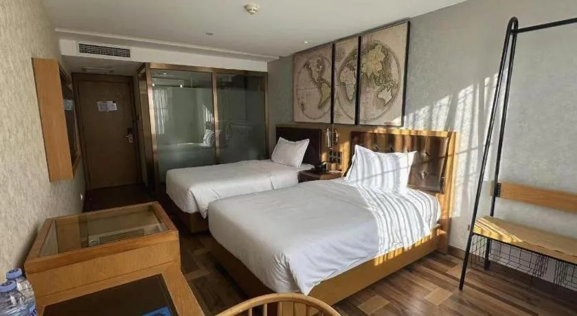 Bed in James Joyce Coffetel Beijing Tongzhou Guoyuan Metro Station