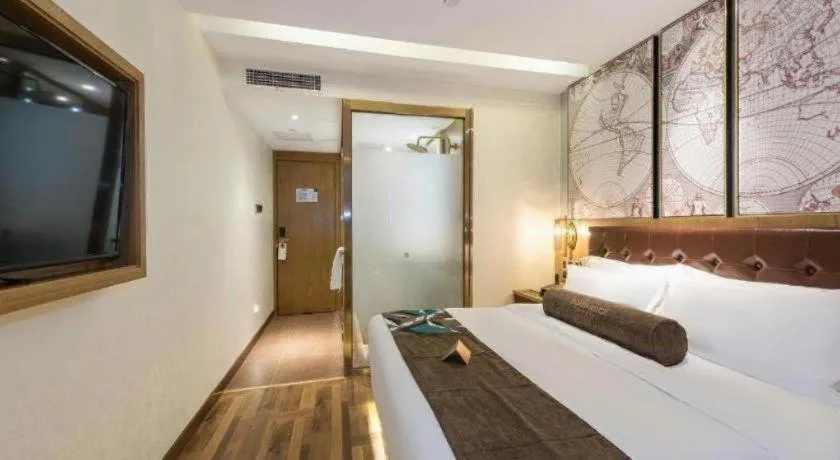 Bed in James Joyce Coffetel Beijing Tongzhou Guoyuan Metro Station