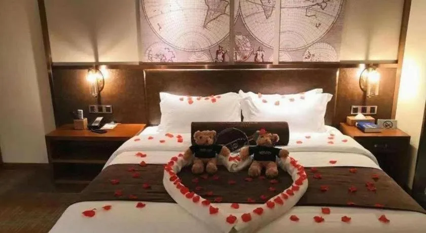 Bed in James Joyce Coffetel Beijing Tongzhou Guoyuan Metro Station