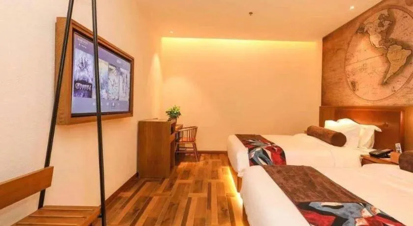 Bed in James Joyce Coffetel Beijing Tongzhou Guoyuan Metro Station