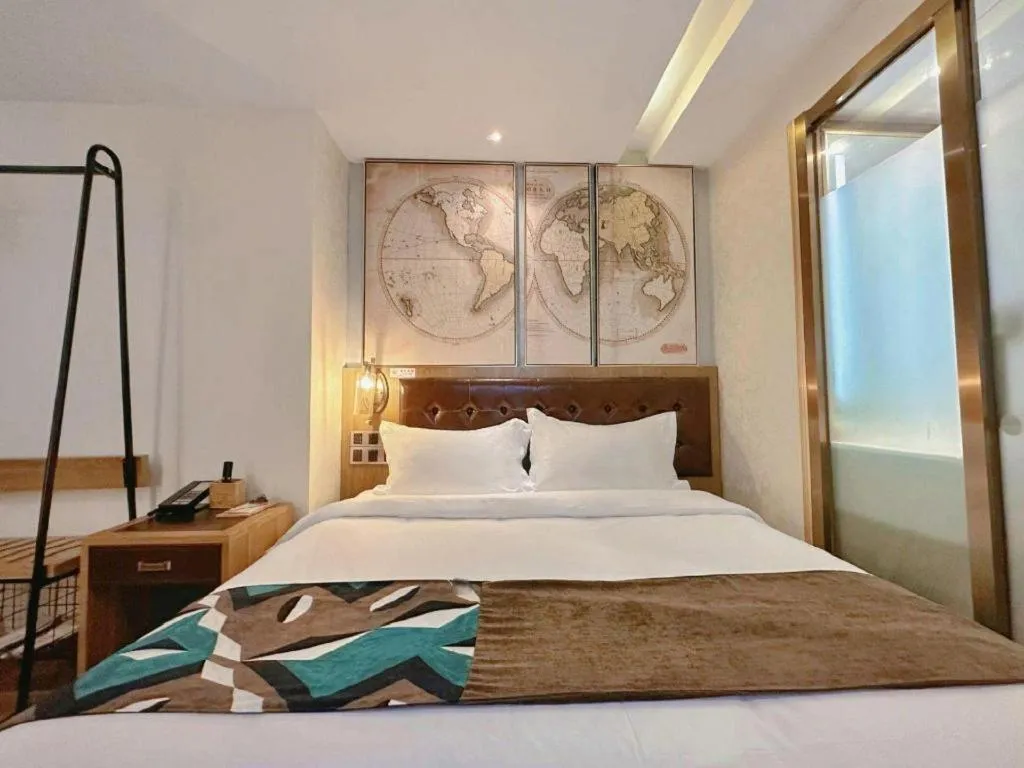 Bed in James Joyce Coffetel Beijing Tongzhou Guoyuan Metro Station