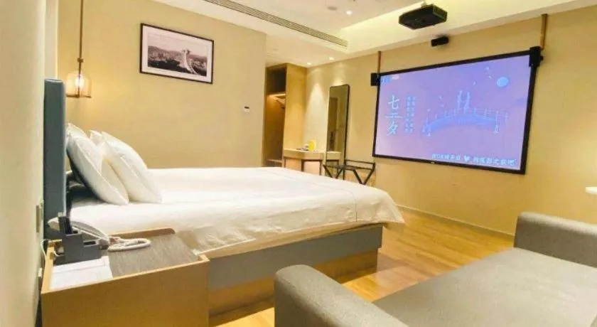 Bed in Magnotel Hotel Guangyuan Nanhe Bus Station Beijing Road