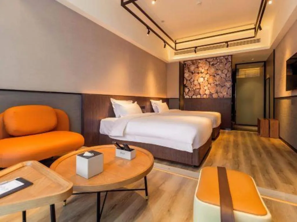 Bed in ZMAX Hotel Yan'an Baimi Avenue Baotashan