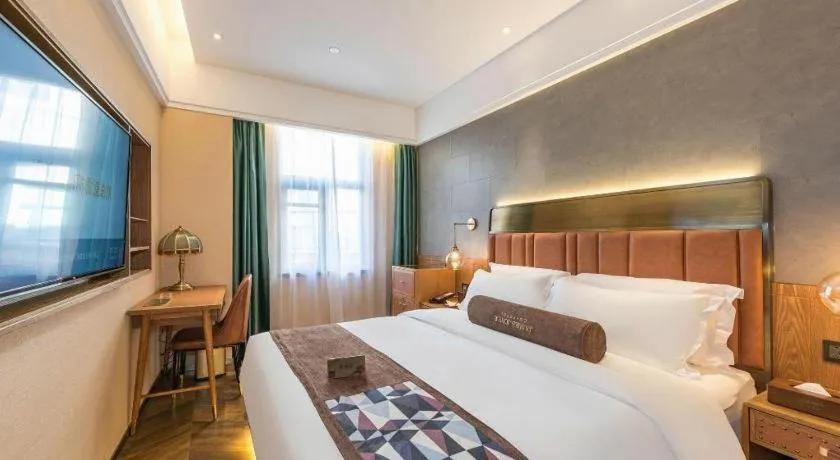 Bed in James Joyce Coffetel Tianjing First Central Hospital Nankai University