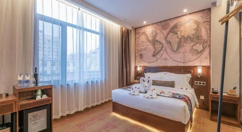 Bed in James Joyce Coffetel Tianjing First Central Hospital Nankai University