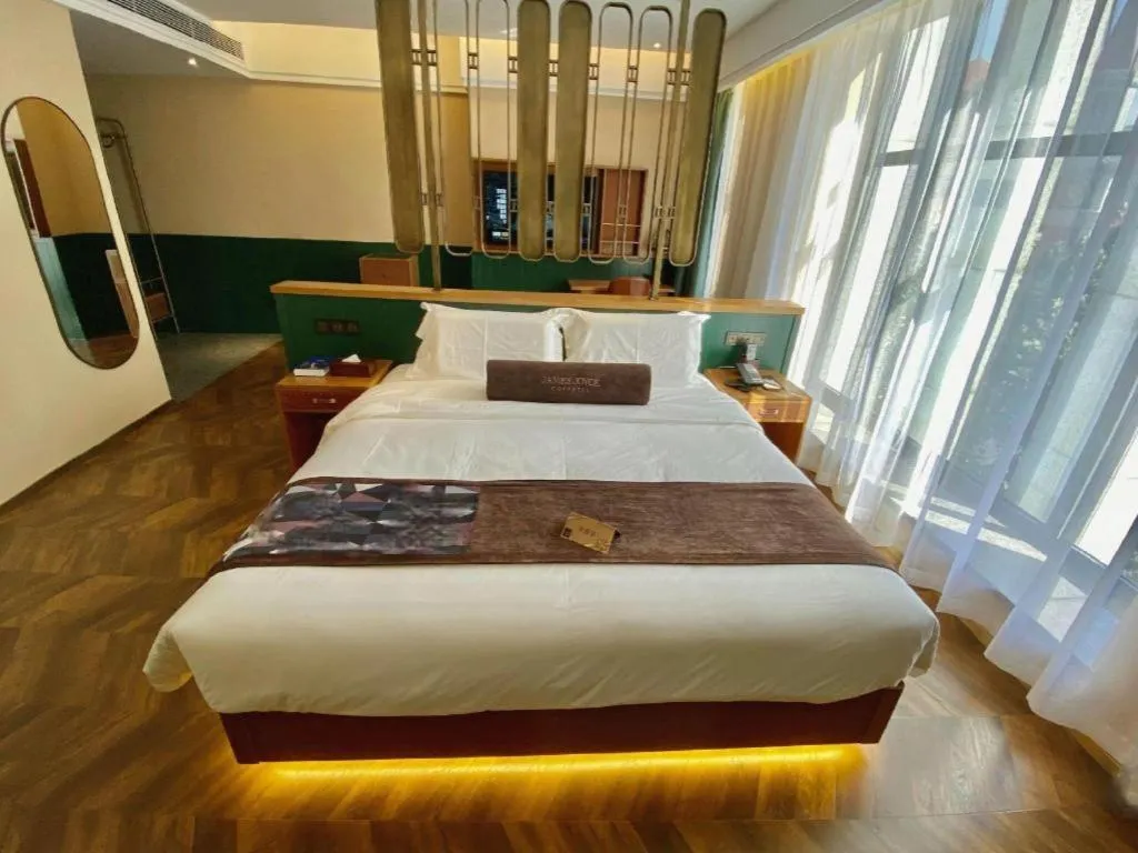 Bed in James Joyce Coffetel Tianjing First Central Hospital Nankai University