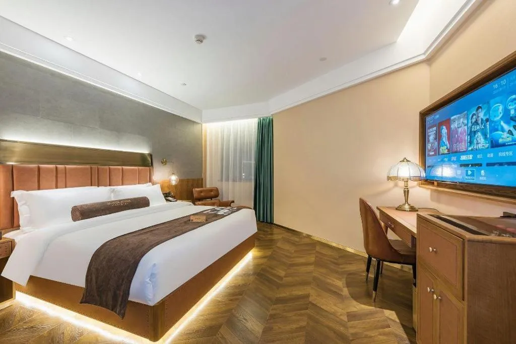 Bed in James Joyce Coffetel Tianjing First Central Hospital Nankai University