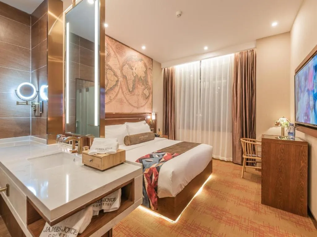 Bed in James Joyce Coffetel Tianjing First Central Hospital Nankai University