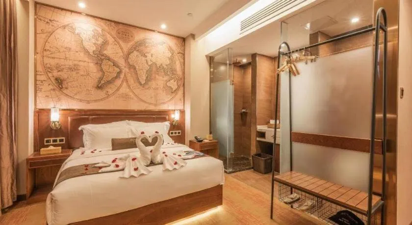 Bed in James Joyce Coffetel Tianjing First Central Hospital Nankai University