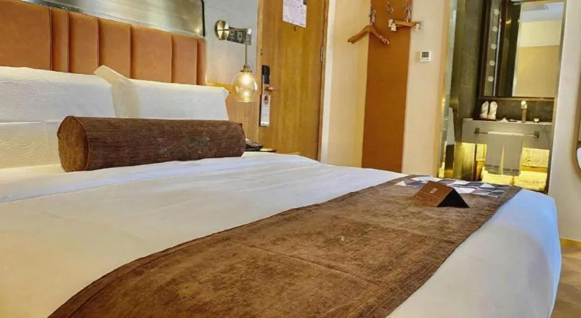 Bed in James Joyce Coffetel Tianjing First Central Hospital Nankai University