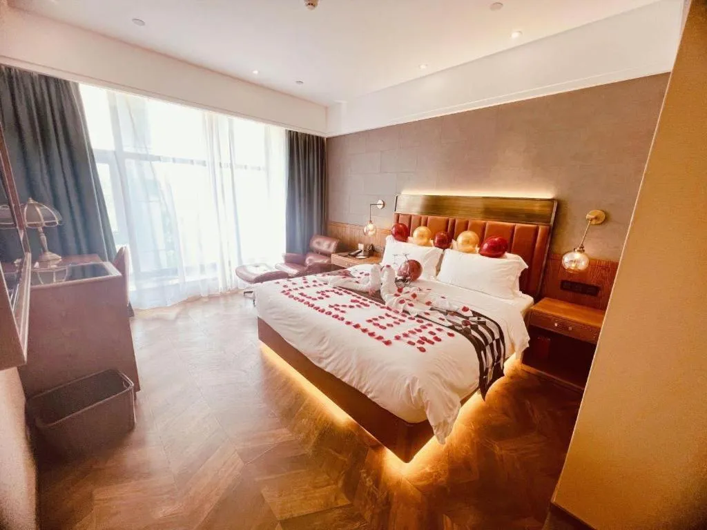 Bed in James Joyce Coffetel Tianjing First Central Hospital Nankai University