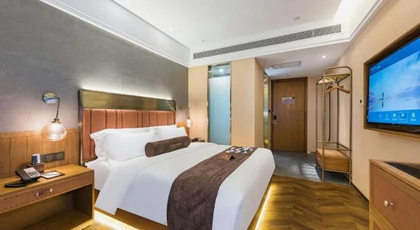 Bed in James Joyce Coffetel Tianjing First Central Hospital Nankai University