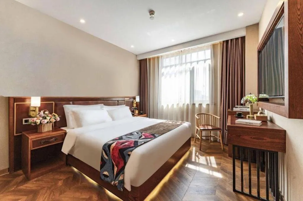 Bed in James Joyce Coffetel Tianjing First Central Hospital Nankai University