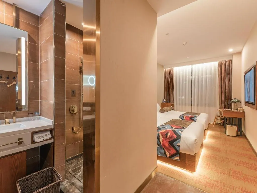 Bed in James Joyce Coffetel Tianjing First Central Hospital Nankai University