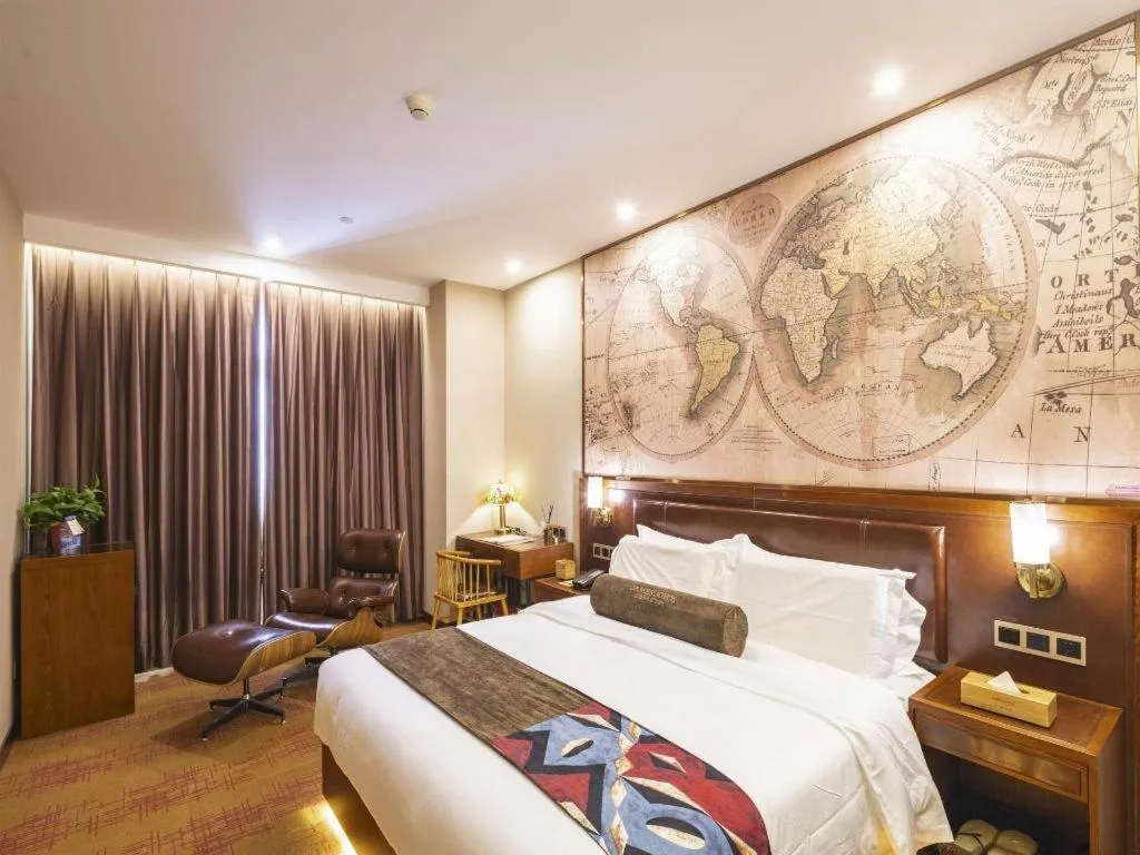 Bed in James Joyce Coffetel Tianjing First Central Hospital Nankai University