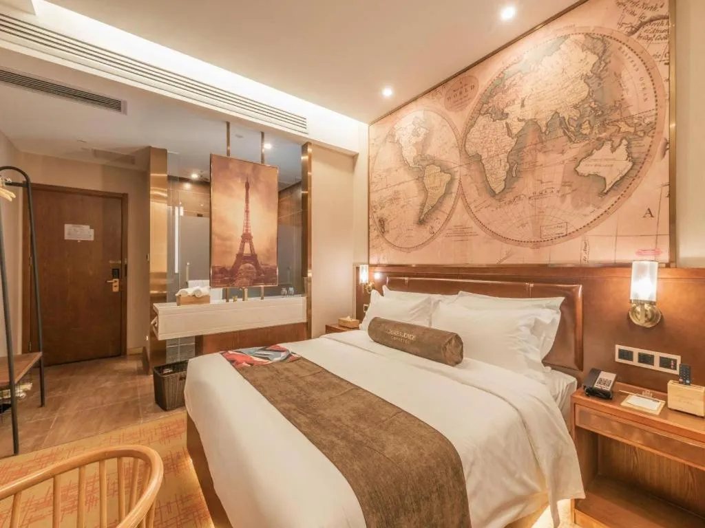 Bed in James Joyce Coffetel Tianjing First Central Hospital Nankai University