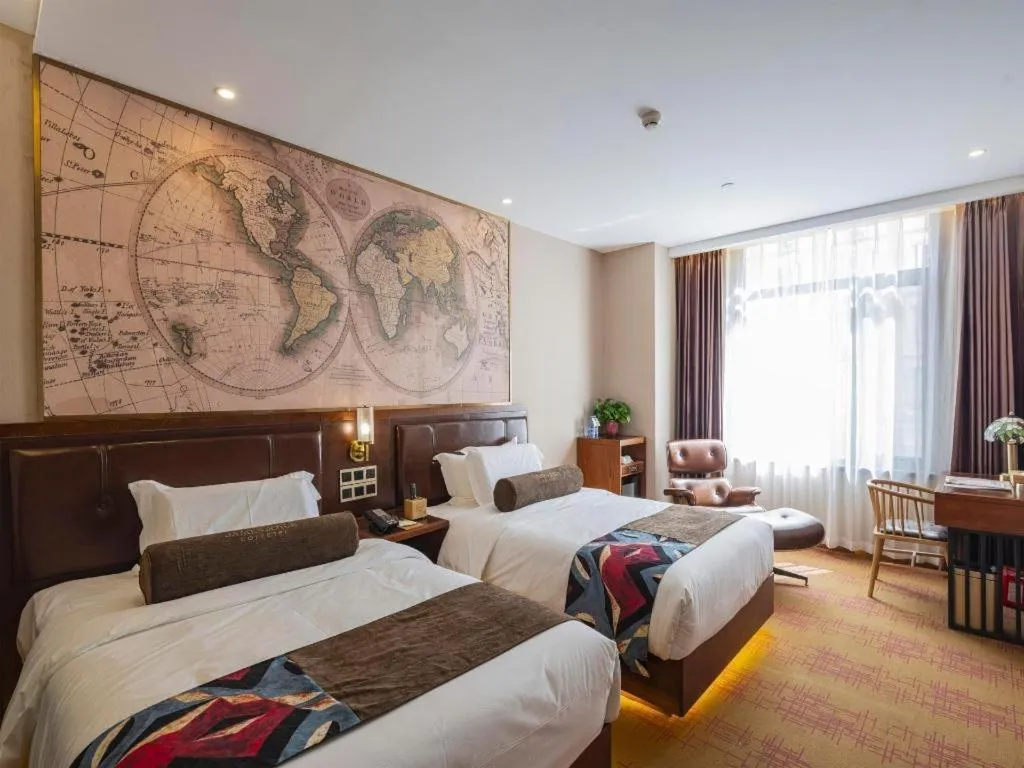 Bed in James Joyce Coffetel Tianjing First Central Hospital Nankai University