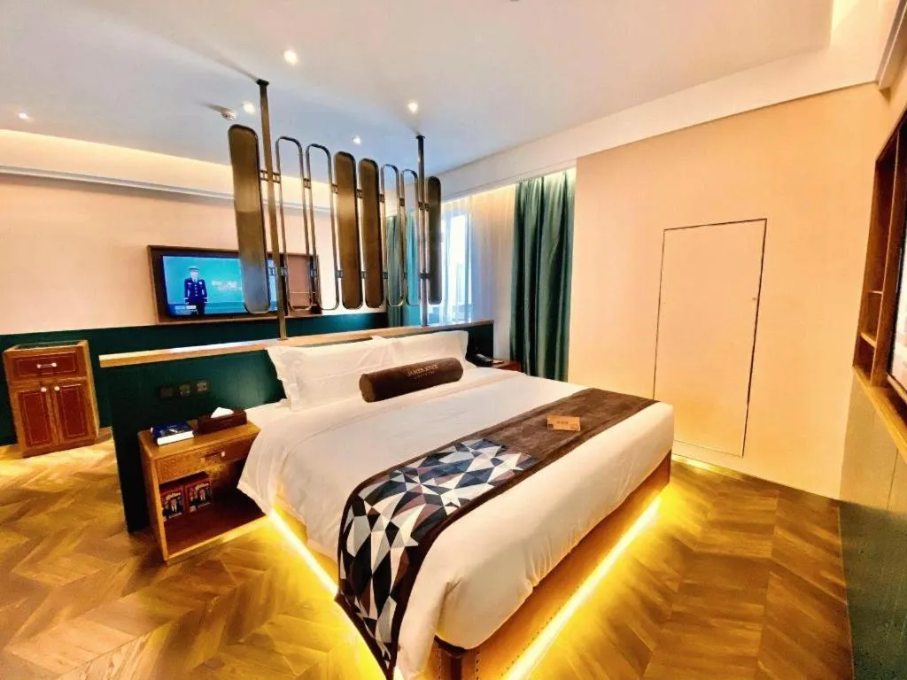 Bed in James Joyce Coffetel Tianjing First Central Hospital Nankai University