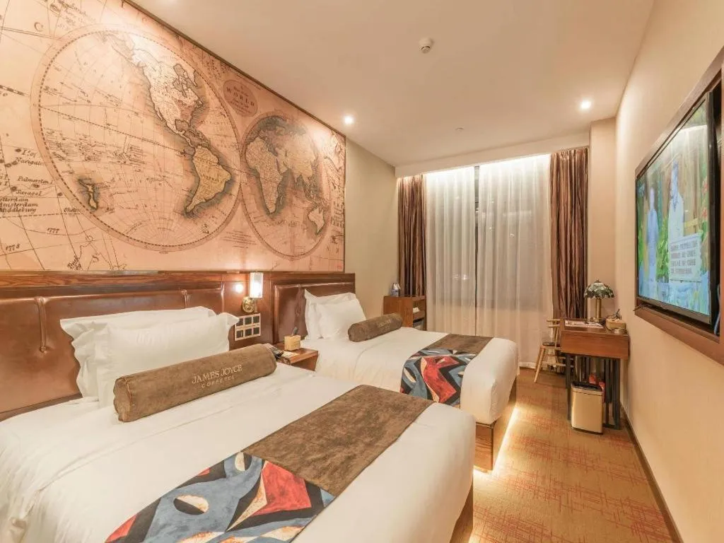 Bed in James Joyce Coffetel Tianjing First Central Hospital Nankai University