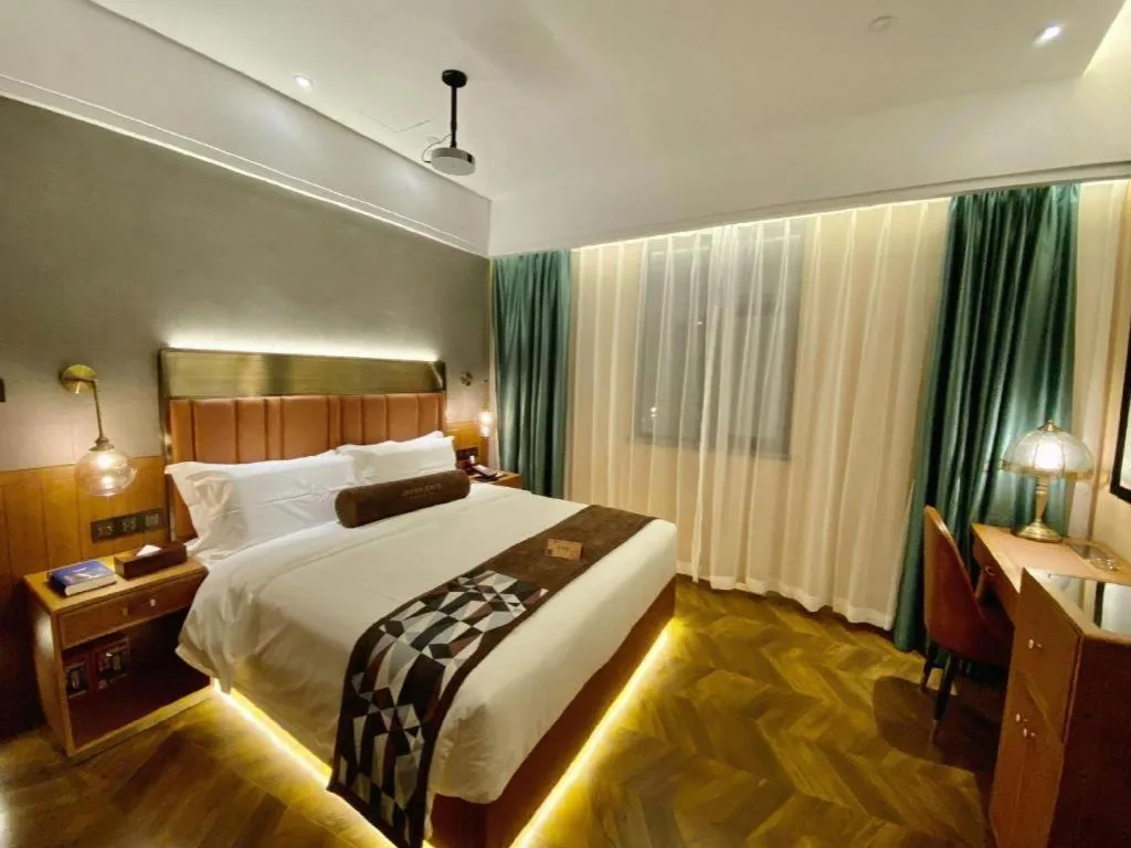 Bed in James Joyce Coffetel Tianjing First Central Hospital Nankai University