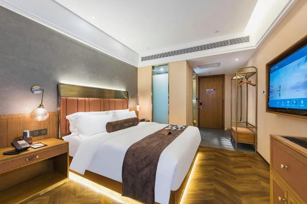 Bed in James Joyce Coffetel Tianjing First Central Hospital Nankai University